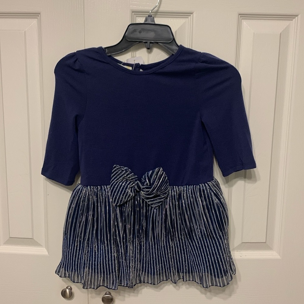 Samara Little Girls Striped Bow Dress